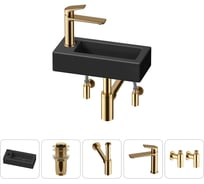 Комплект Wellsee 5 в 1 Lavinia Boho Bathroom Sink накладная/подвесная раковина 37x18 см 20215908R