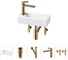 Комплект Wellsee 5 в 1 Lavinia Boho Bathroom Sink накладная/подвесная раковина 37x18 см 20215895R 1