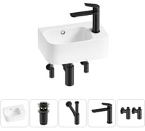 Комплект Wellsee 5 в 1 Lavinia Boho Bathroom Sink накладная/подвесная раковина 37x25 см 20216566R