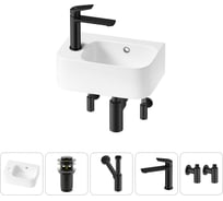 Комплект Wellsee 5 в 1 Lavinia Boho Bathroom Sink накладная/подвесная раковина 37x25 см 20216538R