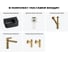 Комплект Wellsee 5 в 1 Lavinia Boho Bathroom Sink накладная/подвесная раковина 37x25 см 20216580R 11