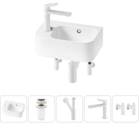 Комплект Wellsee 5 в 1 Lavinia Boho Bathroom Sink накладная/подвесная раковина 37x25 см 20216540R
