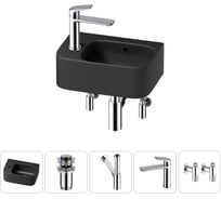 Комплект Wellsee 5 в 1 Lavinia Boho Bathroom Sink накладная/подвесная раковина 37x25 см 20216550R