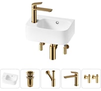 Комплект Wellsee 5 в 1 Lavinia Boho Bathroom Sink накладная/подвесная раковина 37x25 см 20216539R