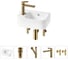 Комплект Wellsee 5 в 1 Lavinia Boho Bathroom Sink накладная/подвесная раковина 37x25 см 20216539R 1