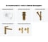 Комплект Wellsee 5 в 1 Lavinia Boho Bathroom Sink накладная/подвесная раковина 37x25 см 20216539R 9