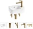 Комплект Wellsee 5 в 1 Lavinia Boho Bathroom Sink накладная/подвесная раковина 37x25 см 20216567R 1
