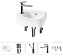 Комплект Wellsee 5 в 1 Lavinia Boho Bathroom Sink накладная/подвесная раковина 37x25 см 20216537R