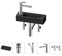 Комплект Wellsee 5 в 1 Lavinia Boho Bathroom Sink накладная/подвесная раковина 38x14 см 20215934R