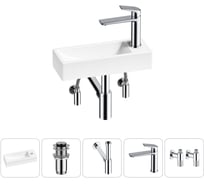 Комплект Wellsee 5 в 1 Lavinia Boho Bathroom Sink накладная/подвесная раковина 38x14 см 20215949R