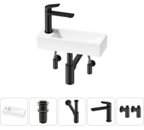 Комплект Wellsee 5 в 1 Lavinia Boho Bathroom Sink накладная/подвесная раковина 38x14 см 20215922R