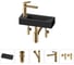 Комплект Wellsee 5 в 1 Lavinia Boho Bathroom Sink накладная/подвесная раковина 38x14 см 20215936R 1