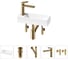 Комплект Wellsee 5 в 1 Lavinia Boho Bathroom Sink накладная/подвесная раковина 38x14 см 20215923R 1