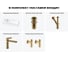 Комплект Wellsee 5 в 1 Lavinia Boho Bathroom Sink накладная/подвесная раковина 38x14 см 20215923R 11