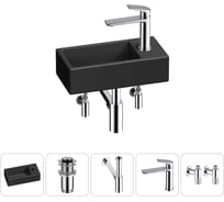 Комплект Wellsee 5 в 1 Lavinia Boho Bathroom Sink накладная/подвесная раковина 40x20 см 20215990R