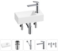 Комплект Wellsee 5 в 1 Lavinia Boho Bathroom Sink накладная/подвесная раковина 40x20 см 20215977R