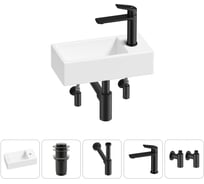 Комплект Wellsee 5 в 1 Lavinia Boho Bathroom Sink накладная/подвесная раковина 40x20 см 20215978R