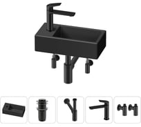Комплект Wellsee 5 в 1 Lavinia Boho Bathroom Sink накладная/подвесная раковина 40x20 см 20216019R