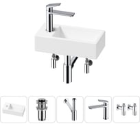 Комплект Wellsee 5 в 1 Lavinia Boho Bathroom Sink накладная/подвесная раковина 40x20 см 20216005R