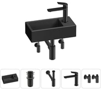 Комплект Wellsee 5 в 1 Lavinia Boho Bathroom Sink накладная/подвесная раковина 40x20 см 20215991R