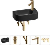 Комплект Wellsee 5 в 1 Lavinia Boho Bathroom Sink накладная/подвесная раковина 40x22 см 20216328R