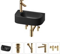 Комплект Wellsee 5 в 1 Lavinia Boho Bathroom Sink накладная/подвесная раковина 40x22 см 20216356R