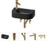 Комплект Wellsee 5 в 1 Lavinia Boho Bathroom Sink накладная/подвесная раковина 40x22 см 20216356R 1