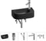 Комплект Wellsee 5 в 1 Lavinia Boho Bathroom Sink накладная/подвесная раковина 40x22 см 20216326R 1