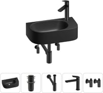 Комплект Wellsee 5 в 1 Lavinia Boho Bathroom Sink накладная/подвесная раковина 40x22 см 20216327R