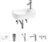 Комплект Wellsee 5 в 1 Lavinia Boho Bathroom Sink накладная/подвесная раковина 40x22 см 20216313R 1