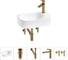 Комплект Wellsee 5 в 1 Lavinia Boho Bathroom Sink накладная/подвесная раковина 40x22 см 20216315R 1