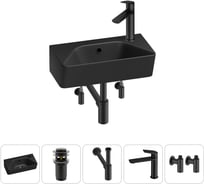 Комплект Wellsee 5 в 1 Lavinia Boho Bathroom Sink накладная/подвесная раковина 40x22 см 20216439R