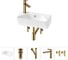 Комплект Wellsee 5 в 1 Lavinia Boho Bathroom Sink накладная/подвесная раковина 40x22 см 20216455R 1