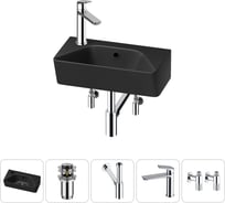 Комплект Wellsee 5 в 1 Lavinia Boho Bathroom Sink накладная/подвесная раковина 40x22 см 20216466R