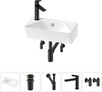 Комплект Wellsee 5 в 1 Lavinia Boho Bathroom Sink накладная/подвесная раковина 40x22 см 20216454R