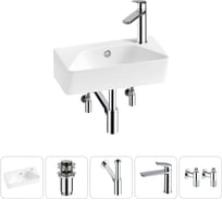 Комплект Wellsee 5 в 1 Lavinia Boho Bathroom Sink накладная/подвесная раковина 40x22 см 20216425R