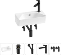 Комплект Wellsee 5 в 1 Lavinia Boho Bathroom Sink накладная/подвесная раковина 40x22 см 20216426R