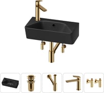 Комплект Wellsee 5 в 1 Lavinia Boho Bathroom Sink накладная/подвесная раковина 40x22 см 20216468R