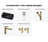 Комплект Wellsee 5 в 1 Lavinia Boho Bathroom Sink накладная/подвесная раковина 40x22 см 20216468R 11