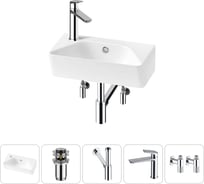 Комплект Wellsee 5 в 1 Lavinia Boho Bathroom Sink накладная/подвесная раковина 40x22 см 20216453R