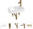 Комплект Wellsee 5 в 1 Lavinia Boho Bathroom Sink накладная/подвесная раковина 40x22 см 20216427R 1
