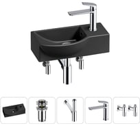 Комплект Wellsee 5 в 1 Lavinia Boho Bathroom Sink накладная/подвесная раковина 40x23 см 20216074R