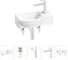 Комплект Wellsee 5 в 1 Lavinia Boho Bathroom Sink накладная/подвесная раковина 40x23 см 20216064R 1