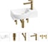 Комплект Wellsee 5 в 1 Lavinia Boho Bathroom Sink накладная/подвесная раковина 40x23 см 20216063R 1
