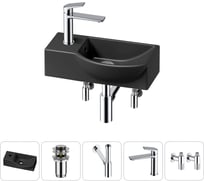 Комплект Wellsee 5 в 1 Lavinia Boho Bathroom Sink накладная/подвесная раковина 40x23 см 20216046R