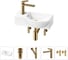 Комплект Wellsee 5 в 1 Lavinia Boho Bathroom Sink накладная/подвесная раковина 40x23 см 20216035R 1