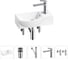 Комплект Wellsee 5 в 1 Lavinia Boho Bathroom Sink накладная/подвесная раковина 40x23 см 20216061R 1