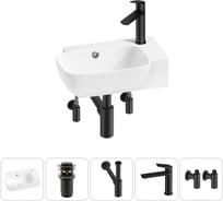 Комплект Wellsee 5 в 1 Lavinia Boho Bathroom Sink накладная/подвесная раковина 40x24 см 20216370R