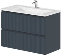 Тумба подвесная c раковиной в ванную ИТАНА Kate 90, 897x447x642 мм, антрацит 4657839161417