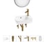 Комплект Wellsee 6 в 1 Lavinia Boho Bathroom Sink накладная/подвесная раковина 40x24 см 20219767R 1